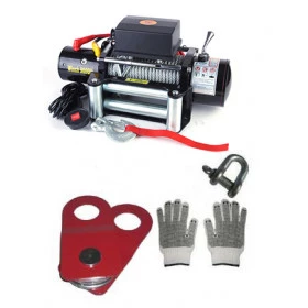 Combo - Guincho Winch 9.000lbs  c/ controle remoto c/ Fio + Super Brindes