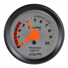 Relógio Pressão do Turbo Fundo Branco Ponteiro Laranja Aro Preto. Para Qualquer Carro a Diesel