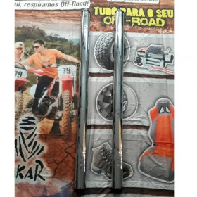 PAR DE ESTRIBO LATERAL OBLONGO PARA TOYOTA HILUX CABINE DUPLA 2005 (PEÇA DE MOSTRUÁRIO SEM KIT DE INSTALAÇÃO)