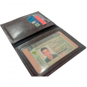 Carteira de Couro Ecológico Slim Com Emblema Troller - Unissex
