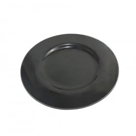 Jogo com 4 sousplat de vidro preto