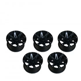 Jogo com 5 Rodas 17x9 de liga leve para Jeep Wrangler 2007 à 2019 - Preto Fosco - Produto  Novo de Mostruário
