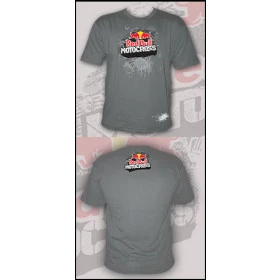 Camiseta Red Bull manga curta na cor Cinza Tamanho M modelo Oficial do motocross e do off-road