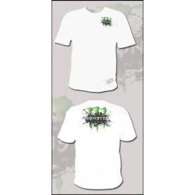 Camiseta Monster Energy manga curta Tamanho G na cor Branca modelo Oficial do motocross e do off-road