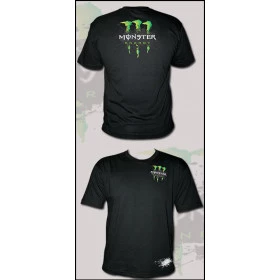 Camiseta Monster Energy manga curta Tamanho G na cor preta modelo Oficial do motocross e do off-road