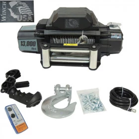 Guincho Elétrico Winch 13.000lbs  modelo 2018 / 5896kg  12v /  Pro 4X Linha Profissional - Dissipador de calor - Solenoi