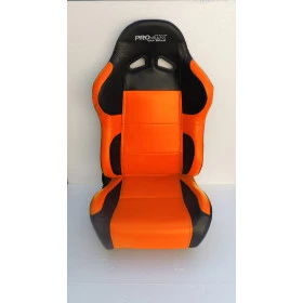 Banco Concha Reclinável Laranja com Preto ( unitário )  X1 Seat – AUS - Feito em Espuma Injetada - Acompanha trilhos uni