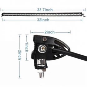 Barra de LED compacta, 108 W 36 LEDS - Alcance médio em área livre 250 metros (95 cm)