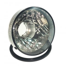 Lanterna Traseira Redonda Fumê 9cm p/ Mitsubishi L-200 pode ser adaptado em Jeep Willys, Rural e F-75