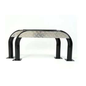 Estribo Xadrez 3" (P. 1,5mm) Aço com Chapa em Aluminio para Jeep Willys CJ5 - Maceral (PAR)