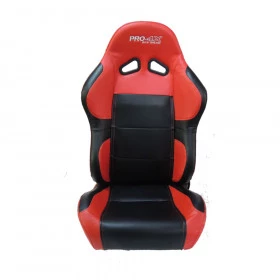 Banco Concha Reclinável Preto com Vermelho ( unitário )  X1 Seat – AUS - Feito em Espuma Injetada - Acompanha trilhos un