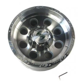 Roda Liga Leve Fortwheel 15x8 Diamantada / Aluminio 6 furos de 139,7 off set -27 modelo Orion II p/ toyota bandeirante de 1967 à 1999, engesa até 1989 hilux 