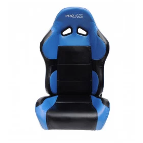 Banco Concha Reclinável Preto com Azul ( unitário )  X1 Seat – AUS - Feito em Espuma Injetada - Acompanha trilhos univer