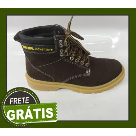 Bota  BR Adventure modelo Work Boot Cor marrom café Couro . A bota mais confortável do Mercado