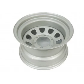 Roda Daytona PRATA em Aço (Estilo Mangels) 15x8, 6 Furos de 139.7 para L-200 , Engesa, Pajero, Triton, Troller, Frontier, Hilux, Bandeirante e D20