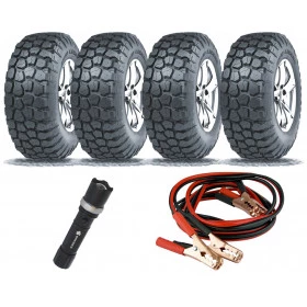COMBO: 4 Pneus 35x12,5 R17 Mud Terrain produzido por West Lake - 10 Lonas (Reforçado) - Grátis 1 Cabo carregador de Bate