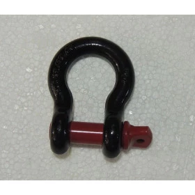 Manilha Curva de 3/4 para Reboque - Alta Resistência - Preta e vermelha - 4000 Kg