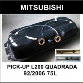 Tanque de combustível em plástico 75 litros para Mitsubishi L 200 modelo (quadrada) 94 à 2003 e modelo GL de 2004 à 2008