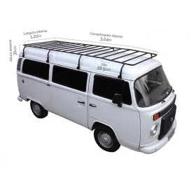 Bagageiro para Perua Kombi Capacidade 450 kilos Reforçado modelo Gama 450