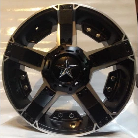 Jogo de Rodas de Liga 6 furos de 139,7 Aro 17 - 9 polegadas Black com diamantada para Hilux , Triton , Troller - Inmetro