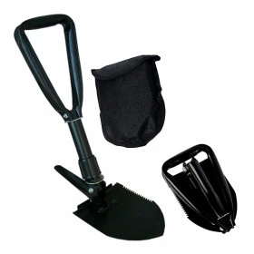 Pá compacta / Pá dobrável / Pá com Picareta e Bolsa  Militar Camping e Offroad