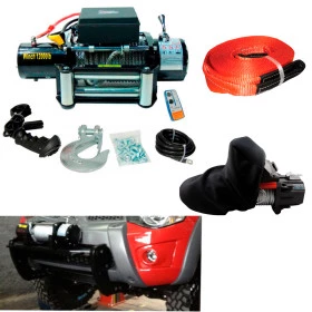 Combo Guincho Elétrico Winch 12.000lbs / 5400kg + Mesa Externa para Mitsubishi L-200 Triton + Brindes Capa de Guincho e 