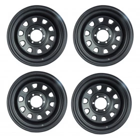 Jogo com 4 Rodas 16x8 6 furos de 139.7 - Troller, Engesa,  L200 (Usados, Perfeitas)