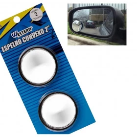 Espelho Retrovisor Convexo Red 2 Pol 2 Peças Lt-04 Western