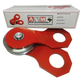 Patesca / Polia / Roldana Offroad Avm 10 Toneladas cor Vermelha PT-10T