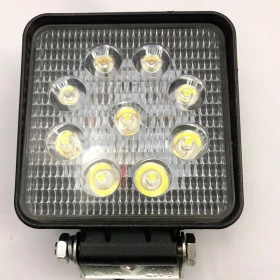 Farol de Milha Quadrado 9 LEDS Carcaça (Antimônio ) 27w (Reforçado)