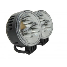 Par de Faróis de Led  3 leds  9W medida 85 mm IDEAL PARA ADAPTAR EM VEÍCULOS 4X4, VEÍCULOS DE PASSEIO E VANS