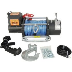 Guincho Elétrico Winch 16.000lbs / 7240kg com Cabo Sintético de Kevlar e Controle Remoto com Fio - para trillhas e servi