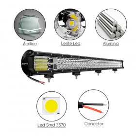 Barra (Farol) Super LED  80 cm 450w Potência Ideal para Offroad, 300 Metros de Alcance em Área Livre 