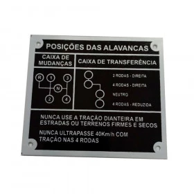 Placa de posição da alavanca clarck 4 Marcas