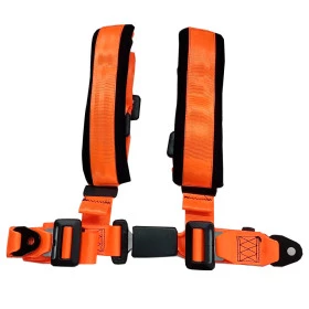 Cinto de Segurança 4 Pontos Universal (Vários Veículos) Cor Laranja Importado (Gaiolas, Jeep, Bugy)