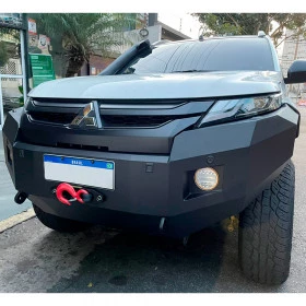Para choque Dianteiro para Mitsubishi New L200 2021 em Diante Aço com Mesa de Guincho e Ponto de Ancoragem 