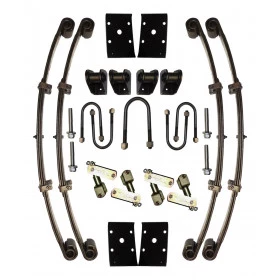 Kit de Suspensão feixe de mola Toyota completo para Jeep Willys Rural e F-75 com Jumelos Articulados / Jumelo Revolver - Canela Grossa