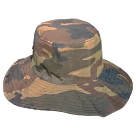 Chapéu Australiano com Botão de Pressão e Proteção de Pescoço - Camuflado 