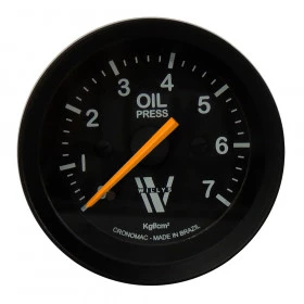 Relógio / Manômetro Indicador de Pressão De Óleo Cronomac Street 52mm / 7Kg Edição Especial Jeep Willys - 