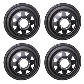 Jogo 4 Rodas Triangular 15x8 6 Furos de 139.7 Toyota, troller, D10 D10, L200 Antiga e Engesa