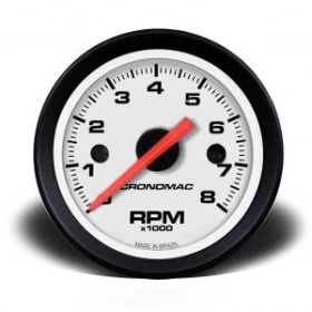 Contagiros 52mm 8RPM Street com Fundo Branco para Troller Motor 2.8