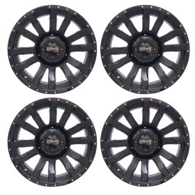 Jogo de Roda 18x9 6x139,7 Black Semi Brilho 30% Mais Reforçado Offset 0