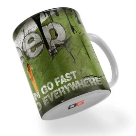 Caneca Jeep Lata De Óleo 325 ml Feita em Porcelana