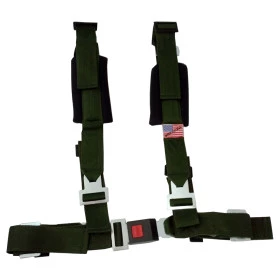 Cinto de Segurança 4 Pontos Universal (Vários Veículos) Cor Verde Importado (Gaiolas, Jeep, Bugy)