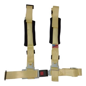Cinto de Segurança 4 Pontos Universal (Vários Veículos) Cor Amarelo Importado (Gaiolas, Jeep, Bugy)