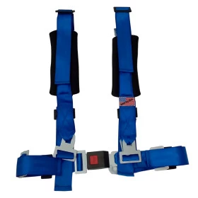 Cinto de Segurança 4 Pontos Universal (Vários Veículos) Cor Azul Importado (Gaiolas, Jeep, Bugy)