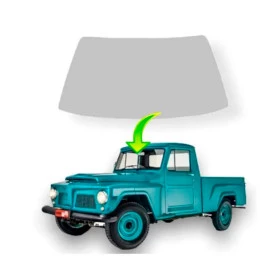 Parabrisa Willys Rural / F-75 124x41,6 Curvo / Verde