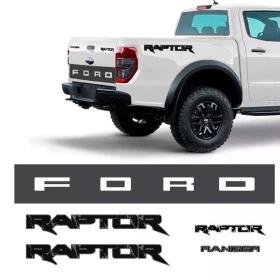 Jogo de Adesivos Emblemas Ford Raptor para Ford Ranger