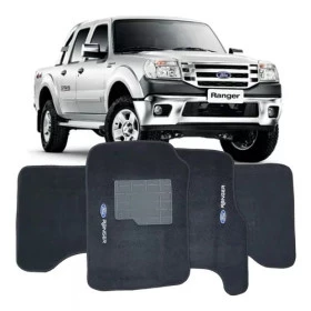 Jogo de Tapetes para FORD Ranger Ano 2011 com Cabine Dupla