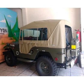Capota Jeep Conversível  CJ5 de 1956 à 1983 Bege Iraque Completa Acompanha Portas e Janelas